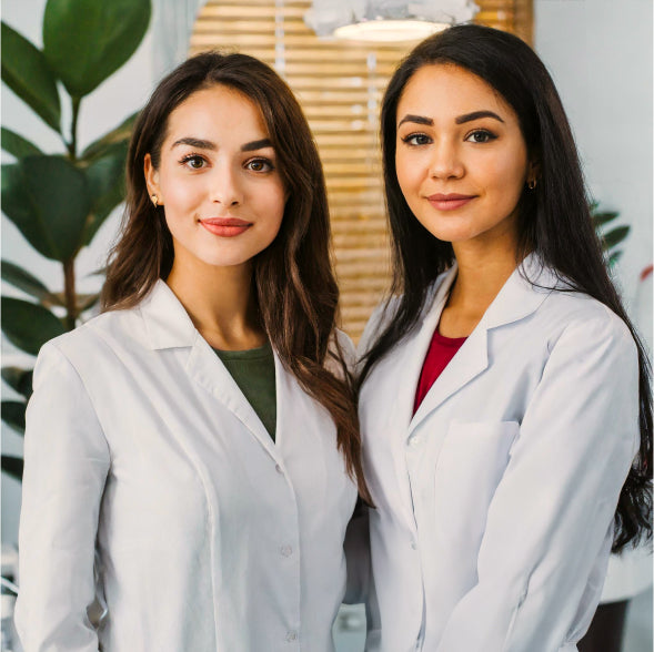 two clinical team members